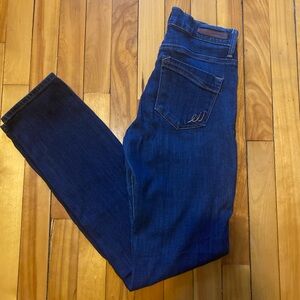 EXPRESS skinny midrise jeggings - medium to dark wash